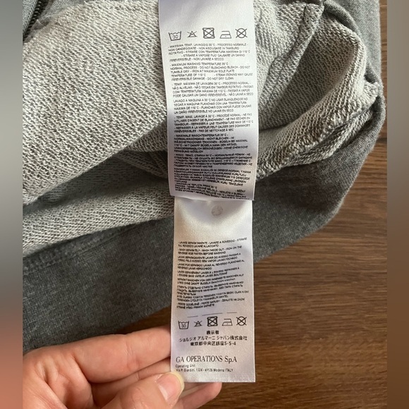 NWOT Armani Zip Up Hoodie Sweater - Picture 9 of 9